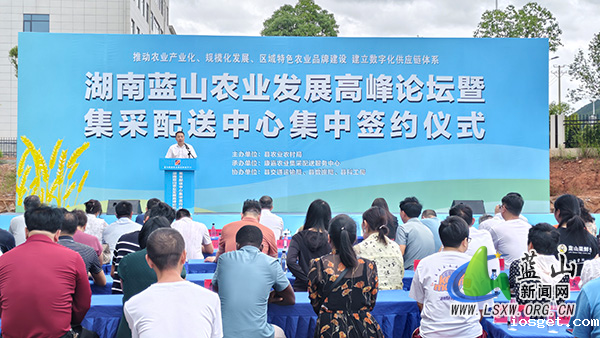 湖南蓝山农业发展高峰论坛及集采配送中心集中签约活动举行.jpg
